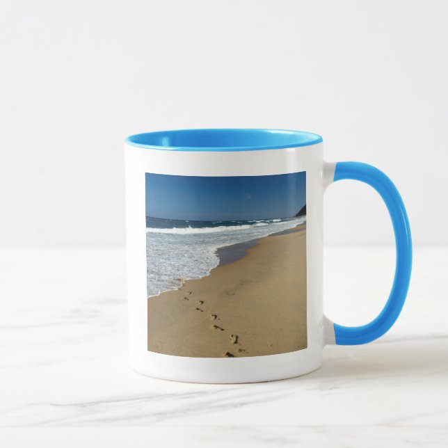 Footprints on Beach, Mabibi, Thongaland Tasse (Rechts)