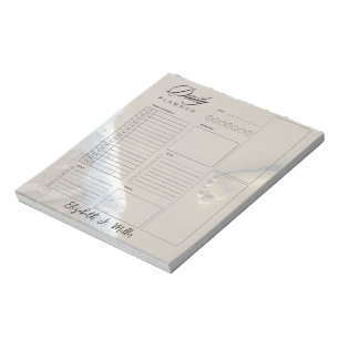 Footprints personalisierter Tagesplanblätter Notizblock