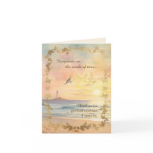 Footprints Sympathy Thank You Folded Note Card