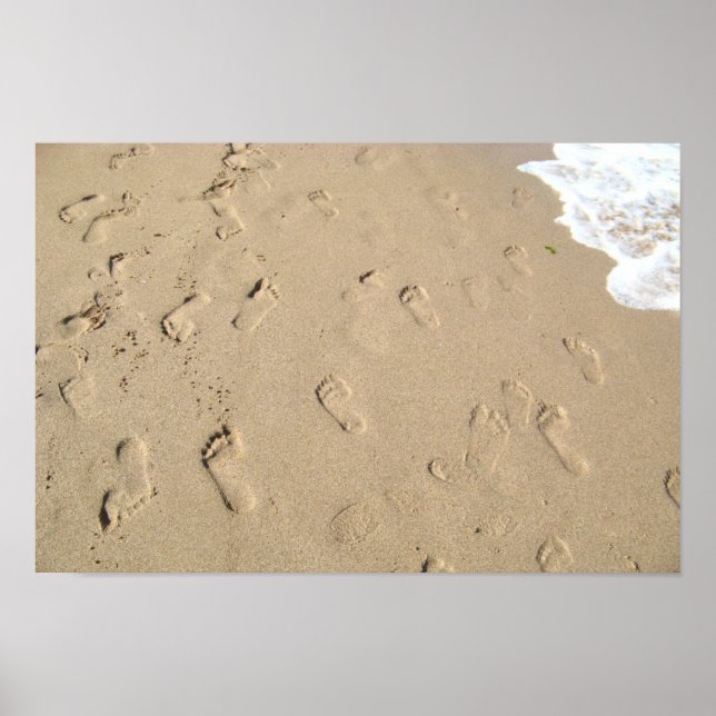Footsteps on sand poster (Vorne)