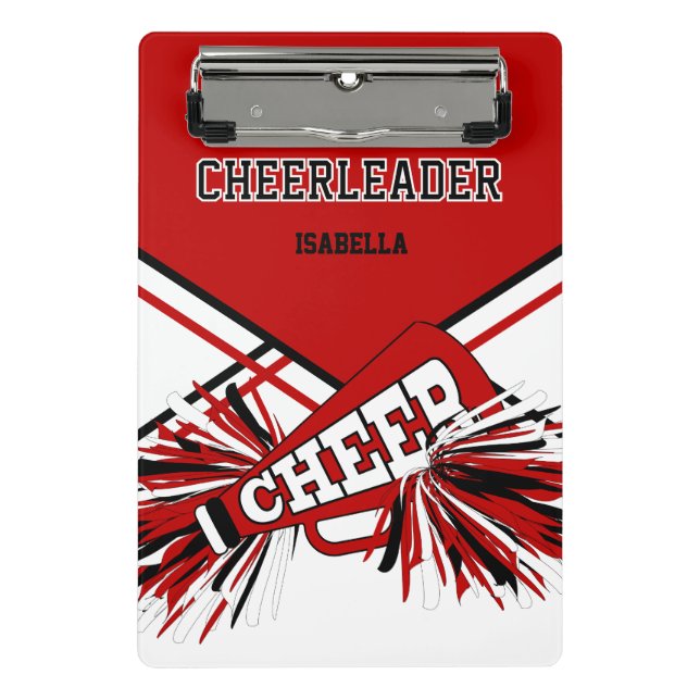 For a Cheerleader - Red, Black & White Mini Clipbo Mini Klemmbrett (Vorderseite)