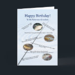 For a grandson, Fishing jokes birthday card Karte<br><div class="desc">Make you fisherman laugh with these terrible fishy jokes! A birthday card to make any angler groan!</div>
