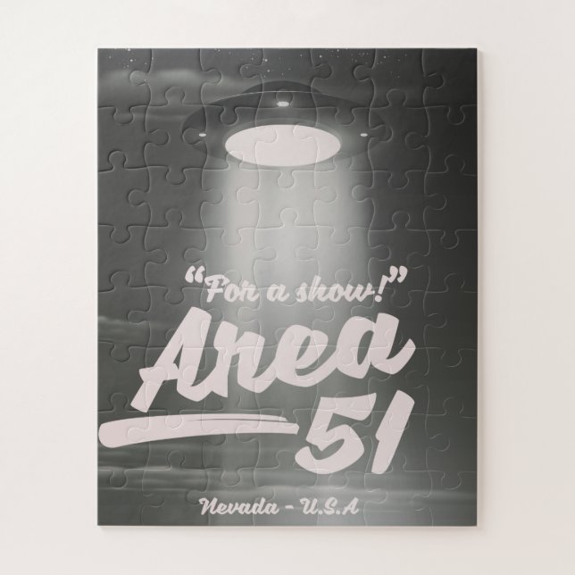 "For a show" Bereich 51 Mono Poster (Vertikal)