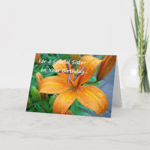For a special sister on your birthday... karte