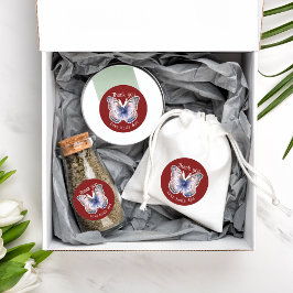 For Business Butterfly Custom Shop Name Thank You  Runder Aufkleber