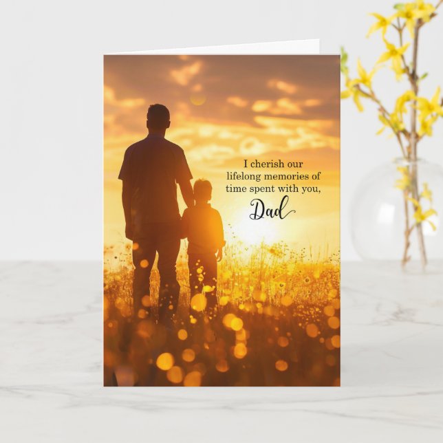 for Dad on His Birthday Sunny Meadow Karte (Gelbe Blume)