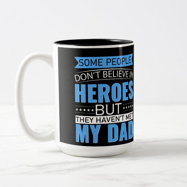 For Dad  Zweifarbige Tasse (Links)