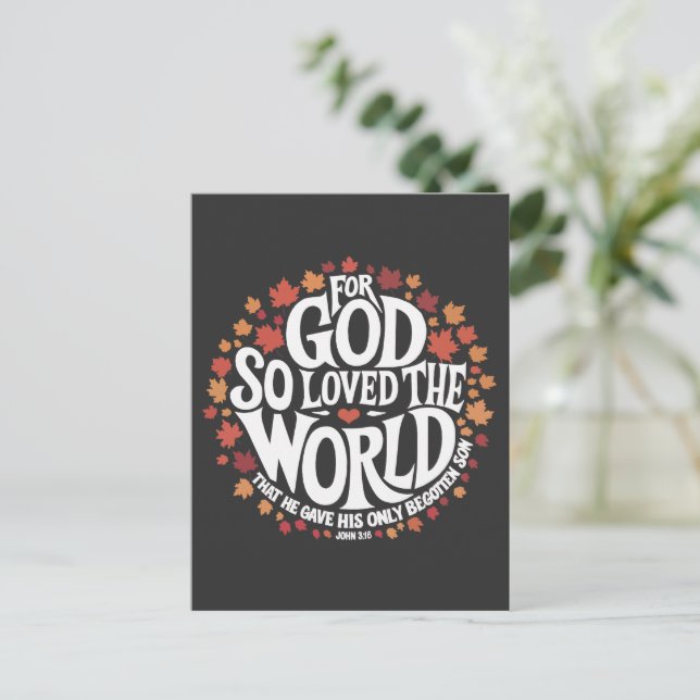 For God So Loved the World Postkarte (Stehend Vorderseite)