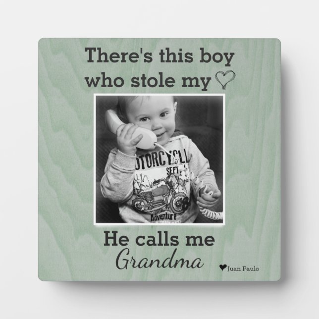 For Grandma on Mother's Day Custom Foto Platte Fotoplatte (Vorderseite)