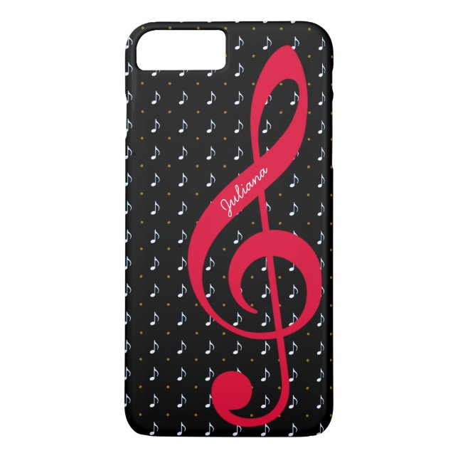 for her a personalized treble clef music Case-Mate iPhone hülle (Rückseite)