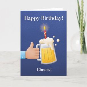 For Him Fun Beer Birthday Card Karte