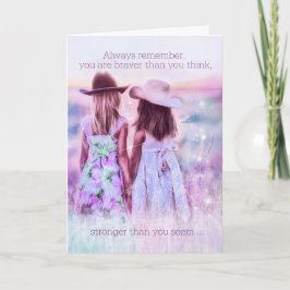 for Kids Sympathy Little Cowgirls Western Purple Karte