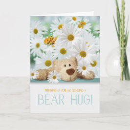 for Kids Sympathy Teddy Bear Hug and Daisies Karte