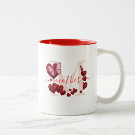 For Mom Butterfly Heart-Shaped Leaves Bouquet Zweifarbige Tasse