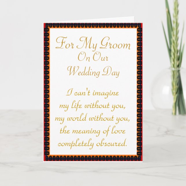 For My Groom: World Before You Card Karte (Vorderseite)