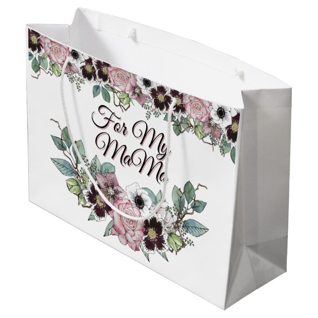 For My Mama Large Gift Bag Große Geschenktüte (Rückseite Schrägansicht)