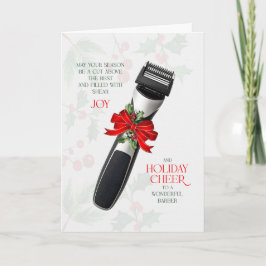 for the Barber Hair and Beard Trimmer Cheer Feiertagskarte