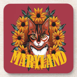 For The Love Of Maryland Calico Cat  Getränkeuntersetzer