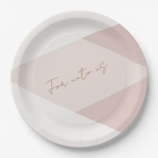 For Unto Us a Child is Born Paper Plate Pappteller (Vorderseite)