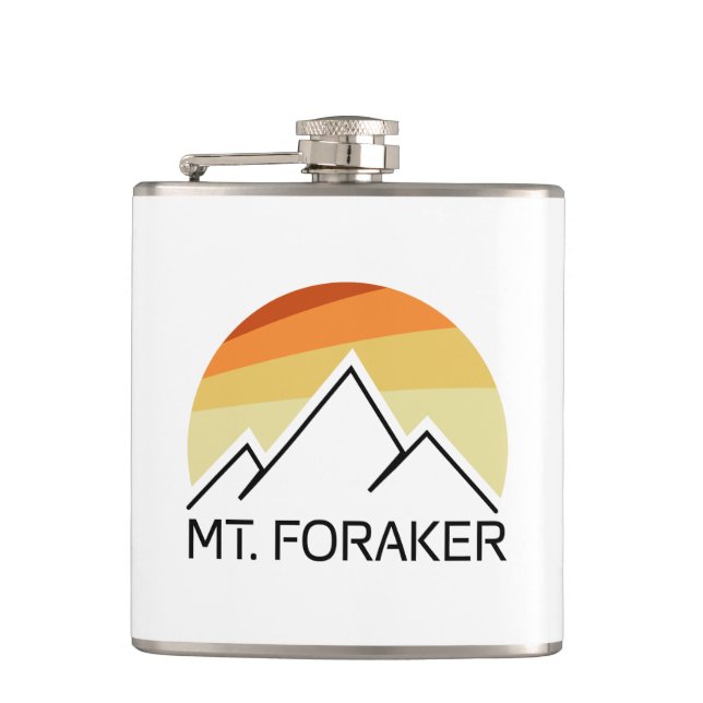 Foraker Alaska Retro Flachmann (Vorderseite)