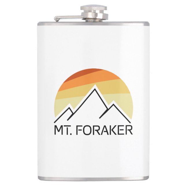 Foraker Alaska Retro Flachmann (Vorderseite)
