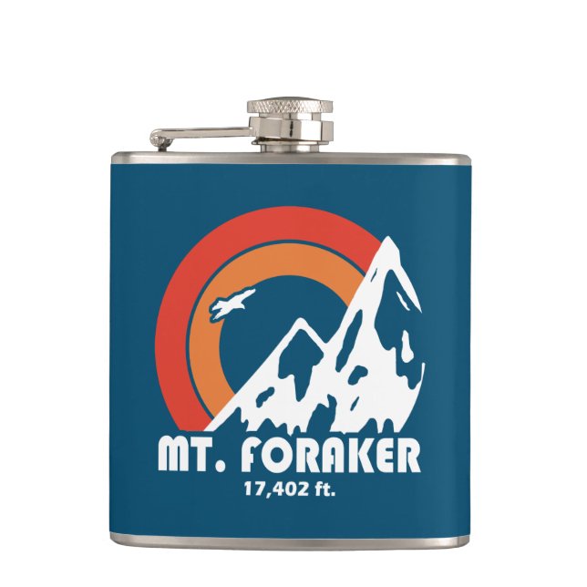 Foraker Alaska Sun Eagle Flachmann (Vorderseite)