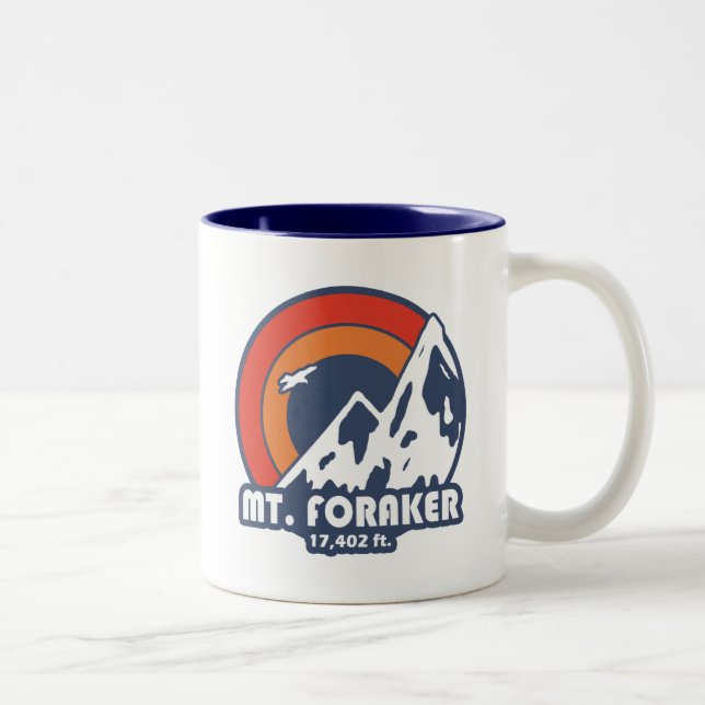 Foraker Alaska Sun Eagle Zweifarbige Tasse (Rechts)