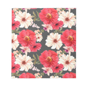 Foral And Glamour Nahtloses Muster Natürlich Somme Notizblock
