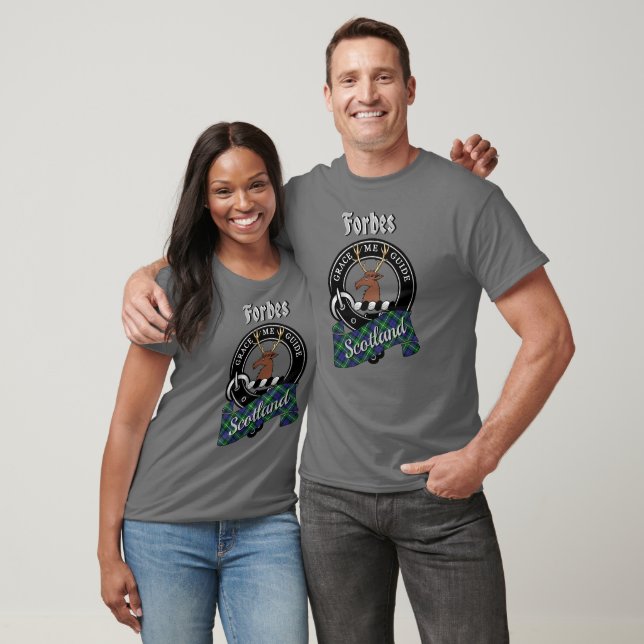 Forbes Clan Badge & Tartan T-Shirt (Unisex)