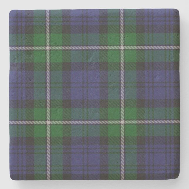 Forbes Clan Tartan Kariert Stone Untersetzer (Vorderseite)