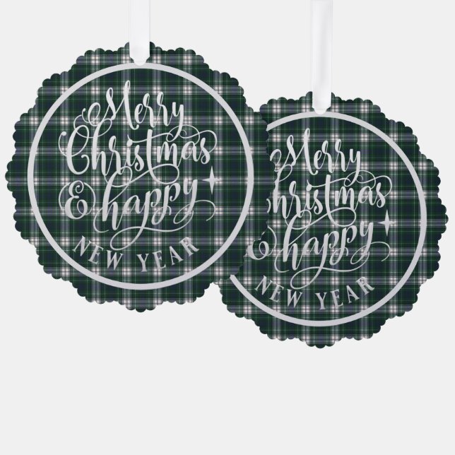 Forbes Dress Scottish Tartan Christmas Ornament Karte (Vorderseite/Rückseite)