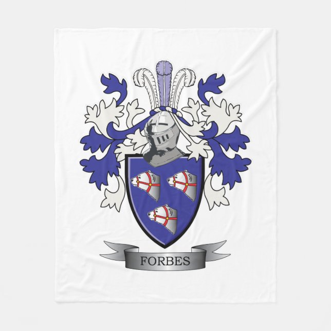 Forbes Familienwappen-Wappen Fleecedecke (Vorderseite)
