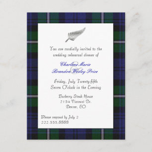 Forbes Plaid Mariage Rehearsal Invitation