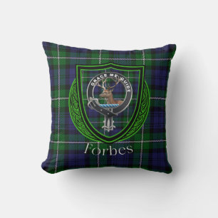 Forbes Scottish Clan Tartan & Wappen Kissen
