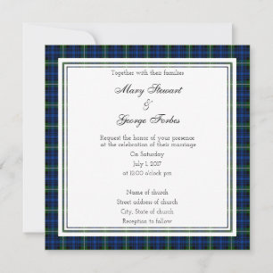 Forbes Scottish Wedding Square Einladung