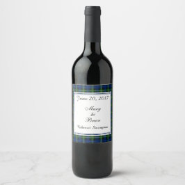 Forbes Scottish Wedding Wine Label Weinetikett