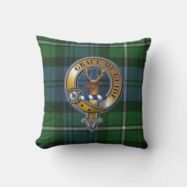 Forbes Tartan & Abzeichen Kissen (Vorderseite)
