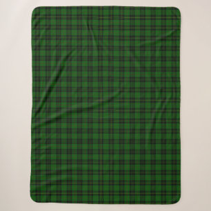 Forbes tartan green black kariert sherpadecke