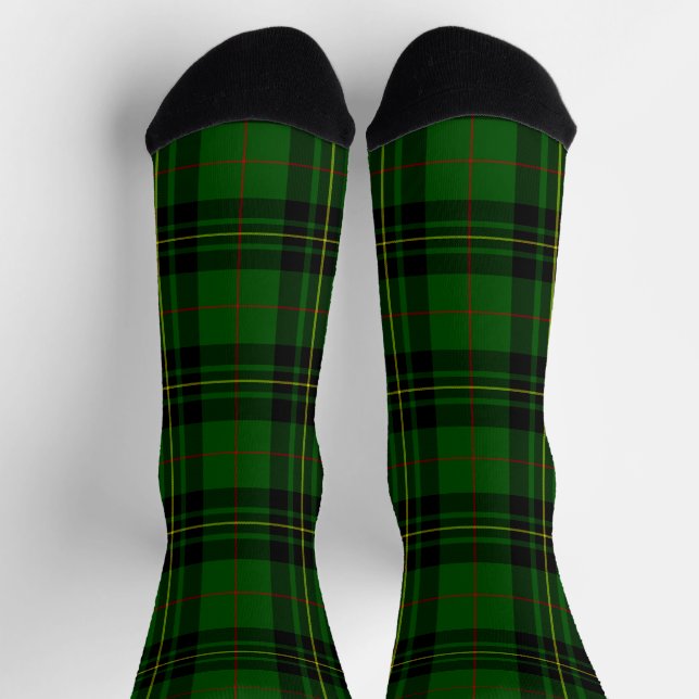 Forbes tartan green black kariert socken (Oben)