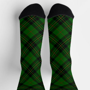 Forbes tartan green black kariert socken