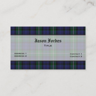 Forbes-Tartan Karo Geschäftskarte nach Maß Visitenkarte