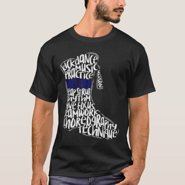 Forçage Team Marching Bande Word Cloud Art T-shirt (Devant)