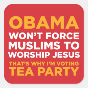 Force Moslems Quadratischer Aufkleber