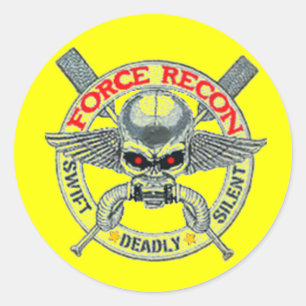 FORCE RECON RUNDER AUFKLEBER