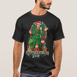 Forced Family Fun Christmas Tee Wird Funny Holiday