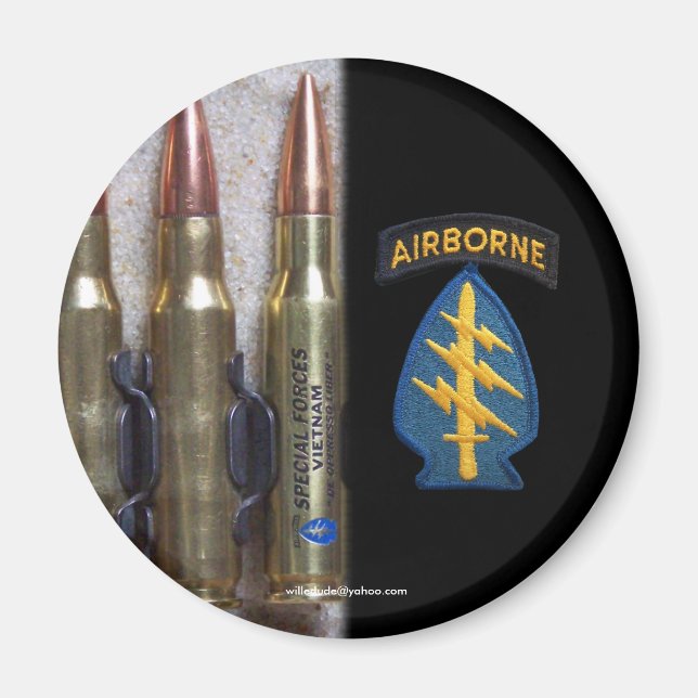 forces spéciales green berets patch vietnam Magnet (Devant)