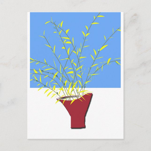 Forcythia Postkarte (Vorderseite)