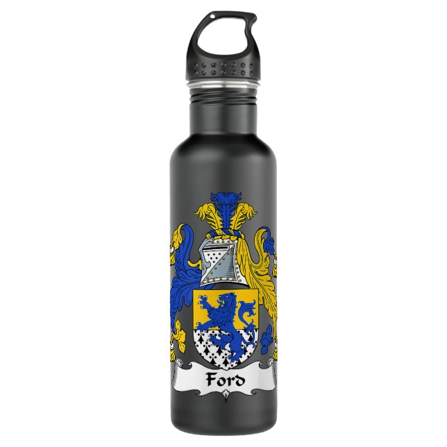 Ford Coat of Arms  Family Crest  Edelstahlflasche (Vorderseite)