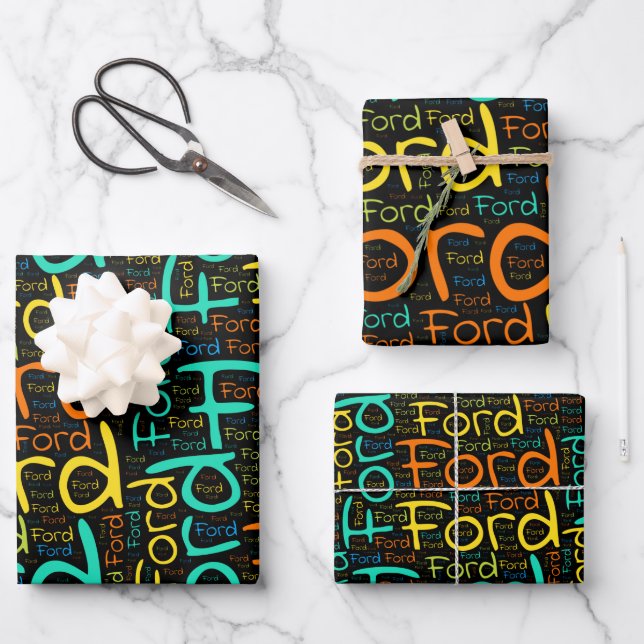 Ford Geschenkpapier Set (Vorderseite)