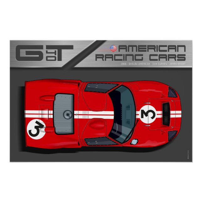 Ford GT40 No.3 Poster (Vorderseite)